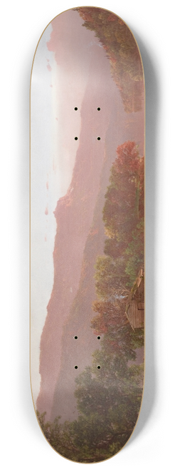 William Louis Sonntag - Fishing in the Cove (Fall in the Adirondacks) 8.25 inch art skate deck