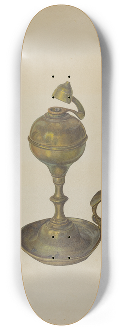 William O. Fletcher - Brass Lamp 8.25 inch art skate deck