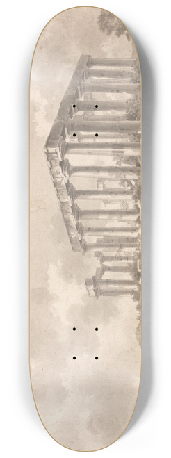 William Pars - Temple of Jupiter Panhellenios at Aegina 8.25 inch art skate deck