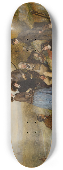 William Powell Frith - The Shooting Party 8.25 inch art skate deck