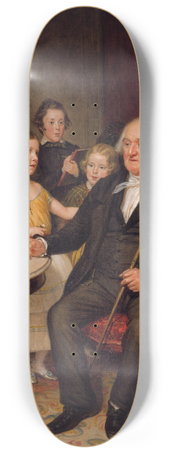 William Sidney Mount - Great-Grand-Fathers Tale of the RevolutionA Portrait of Reverend Zachariah Greene 8.25 inch art skate deck