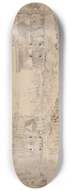 William Simpson - The Blessing of the Suez Canal, November 16, 1869 8.25 inch art skate deck
