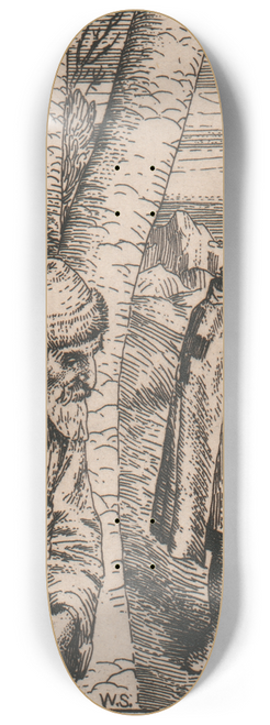 William Strang - Illustration to Nathan, The Wise 3 8.25 inch art skate deck