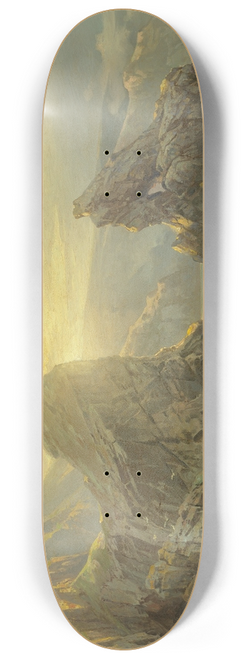 William Trost Richards - Sunset in the Shetland Islands, Scotland 8.25 inch art skate deck