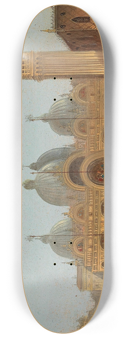 August Von Siegen - Venice, St Marks Square And St. Marks Basilica 8.25 inch art skate deck
