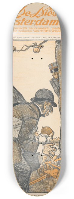 Willy Sluiter - De mobilisatiekindertjes aan de grenzen 8.25 inch art skate deck