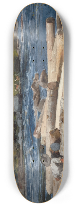 Winslow Homer - Hudson River 8.25 inch art skate deck