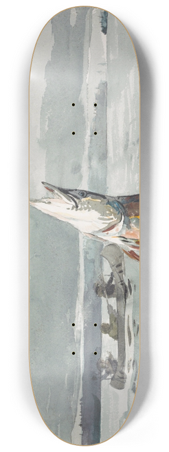 Winslow Homer - Pike, Lake St. John (Ouananiche Fishing) 8.25 inch art skate deck