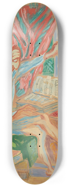 Zygmunt Waliszewski - Don Quixote in an armchair 8.25 inch art skate deck