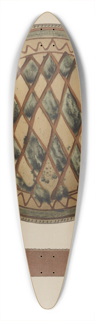 Aaron Fastovsky - Pa. German Plate 39.3 inch art pintail longboard deck