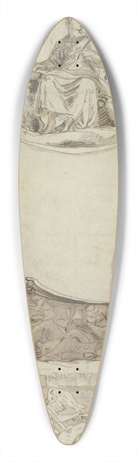 Abraham van Diepenbeeck - Allegorical title page 39.3 inch art pintail longboard deck