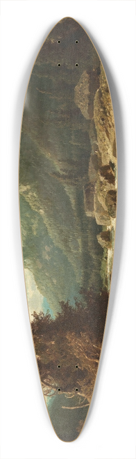 Adolf Chwala - A View of lake Hintersee (Ramsauer Ache), in the background mount Halskopf 39.3 inch art pintail longboard deck