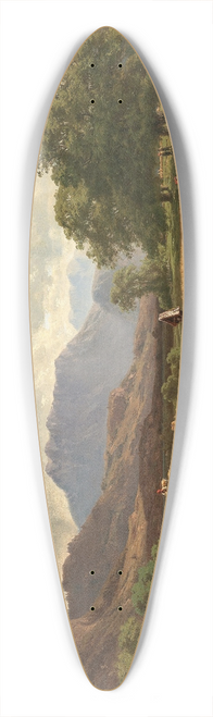 Adolf Heinrich Lier - Grain Harvest in the Mountain 39.3 inch art pintail longboard deck
