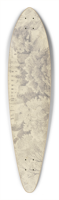 Adolf Hoeffler - Braunfels castle 39.3 inch art pintail longboard deck