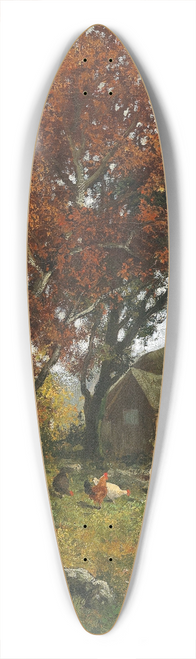 Adolf Kaufmann - A Mill in an Autumnal Forest 39.3 inch art pintail longboard deck
