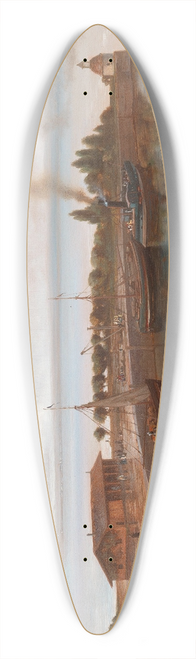 Adolf Obermllner - Der Hafen von Bregenz. Regenstimmung 39.3 inch art pintail longboard deck