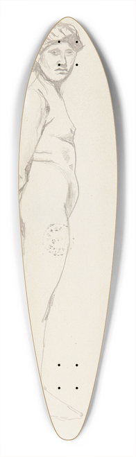 Adolf Sternschuss - akt stojcej kobiety 39.3 inch art pintail longboard deck