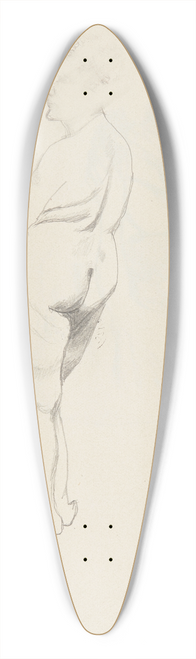 Adolf Sternschuss - akt stojcej kobiety z uniesionymi zoonymi domi 39.3 inch art pintail longboard deck