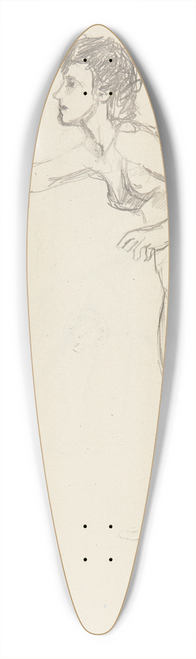 Adolf Sternschuss - akt stojcej pochylonej kobiety z wycignit przed siebie praw rk 39.3 inch art pintail longboard deck