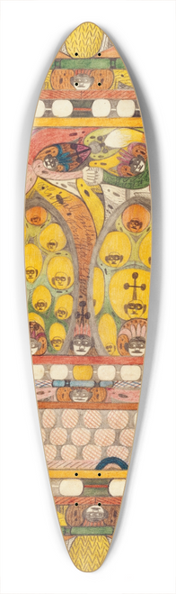 Adolf Wlfli - Uhaja von Indien, meine liebe Tauf=Paatinn 39.3 inch art pintail longboard deck