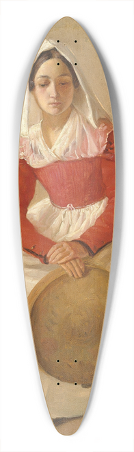 Adolph Tidemand - A women named Anunziata in Subiaco 39.3 inch art pintail longboard deck
