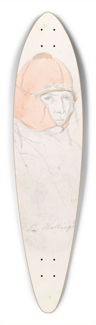 Adolph Tidemand - En hallingdl 39.3 inch art pintail longboard deck