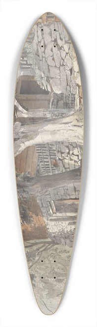 Adolph Tidemand - Hagestad prestegrd, Ulvik i Hardanger 39.3 inch art pintail longboard deck