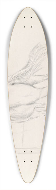 Adolph Tidemand - Horse 39.3 inch art pintail longboard deck