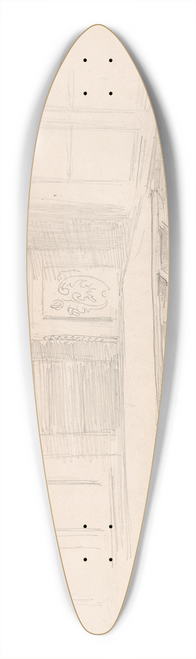 Adolph Tidemand - Interir fra stue ved Krderen 39.3 inch art pintail longboard deck