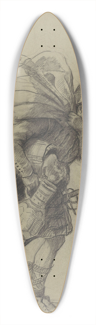 Adolph Tidemand - Lanseknekt med sverd og sekk p ryggen 39.3 inch art pintail longboard deck