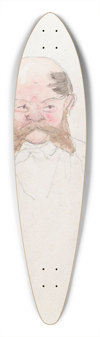 Adolph Tidemand - Male portrait 39.3 inch art pintail longboard deck