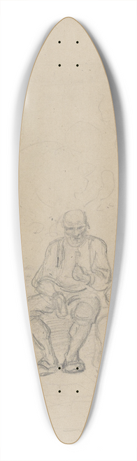 Adolph Tidemand - Menn og kvinne i bondestue 39.3 inch art pintail longboard deck