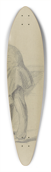 Adolph Tidemand - Stende mann som sttter seg til bord 39.3 inch art pintail longboard deck