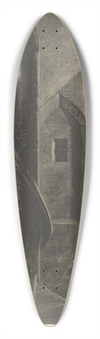 Adolph von Menzel - Essay on Stone with Brush and Scraper; Chase on the Winding Staircase 39.3 inch art pintail longboard deck