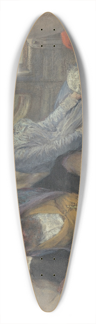 Adolph von Menzel - Im Eisenbahncoup (Nach Durchfahrener Nacht) In a Railway Carriage (After a Nights Journey) 39.3 inch art pintail longboard deck