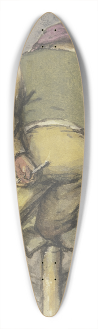Adriaen van Ostade - Bauer von hinten, mit dem rechten Bein auf einem Stuhl kniend 39.3 inch art pintail longboard deck
