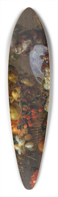 Adriaen van Utrecht - Still Life with Fruit and a Monkey eating Grapes 39.3 inch art pintail longboard deck