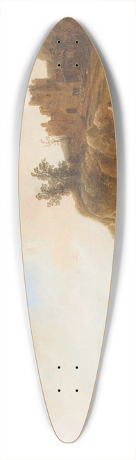 Aelbert Cuyp - Mountainous Landscape with the Ruins of a Castle 39.3 inch art pintail longboard deck