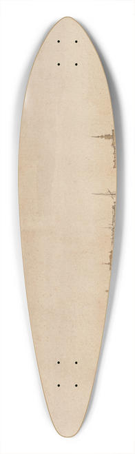 Aelbert Cuyp - Panoramic View of Dordrecht and the River Maas 39.3 inch art pintail longboard deck