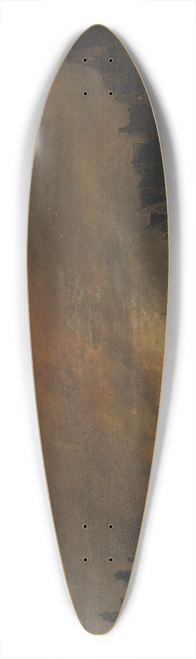 Aert van der Neer - Fire at Amsterdam by Night 39.3 inch art pintail longboard deck