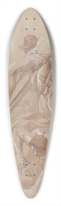After Alessandro Tiarini - Elevation of the Cross 39.3 inch art pintail longboard deck
