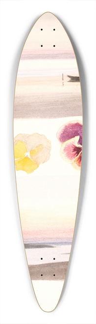 Agnes Slott-Mller - To aftenlandskaber adskilt af studier af blomster 39.3 inch art pintail longboard deck