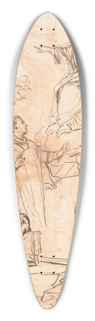 Agostino Masucci - The Virgin Appearing at Mass 39.3 inch art pintail longboard deck