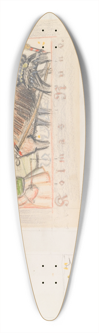 Akseli Gallen-Kallela - The Great Kalevala, Poem III, sketch for the opening vignette. 39.3 inch art pintail longboard deck