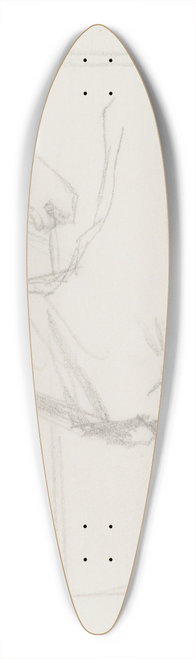 Akseli Gallen-Kallela - The Great Kalevala, Poem III, sketch. Horses. 39.3 inch art pintail longboard deck