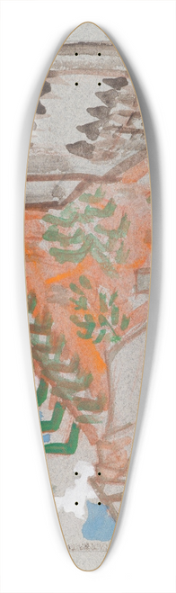 Akseli Gallen-Kallela - The Great Kalevala, Poem II, Vinminen and Eagle, sketch with signature. 39.3 inch art pintail longboard deck