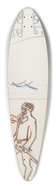 Akseli Gallen-Kallela - The Great Kalevala, sketch for page 1, skiers meet. 39.3 inch art pintail longboard deck