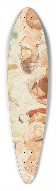 Albert Anker - Rast der Sumer 39.3 inch art pintail longboard deck