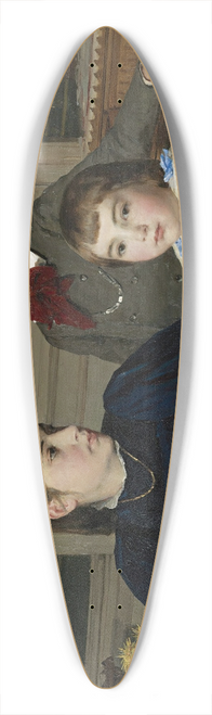 Albert Anker - The Zaeslin Siblings 39.3 inch art pintail longboard deck
