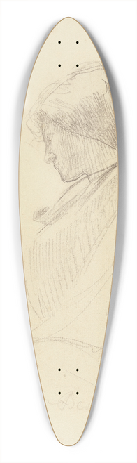 Albert Besnard - Portrait de femme de profil 39.3 inch art pintail longboard deck